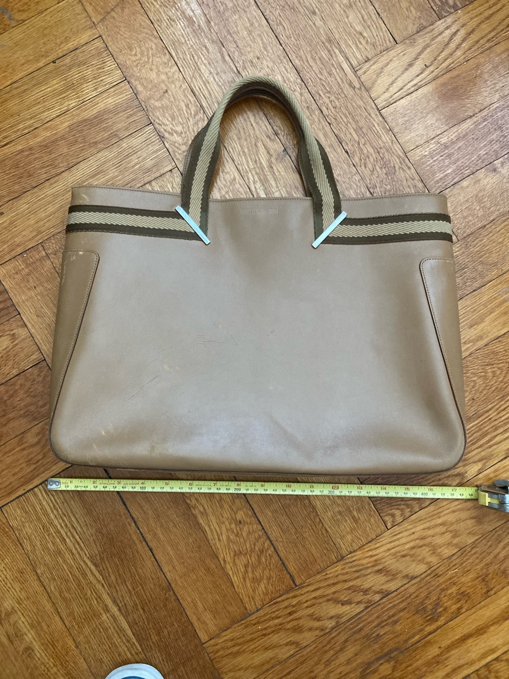 Gucci vintage tan leather handbag attaché